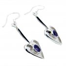 gorgeous Iolite 925 Sterling Silver Blue Earring Natural gemstone US