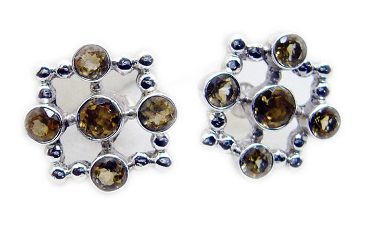 handsome Citrine 925 Sterling Silver Yellow Earring genuine suppiler US