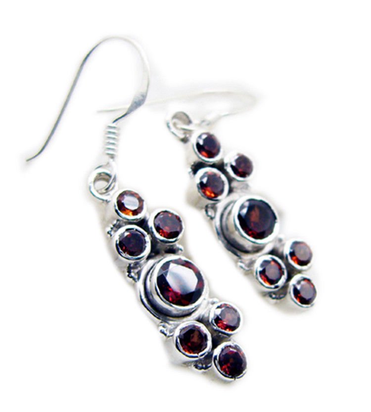 exquisite Garnet 925 Sterling Silver Red Earring Natural wholesale US