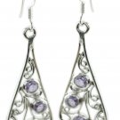 elegant Amethyst 925 Sterling Silver Purple Earring genuine usually US
