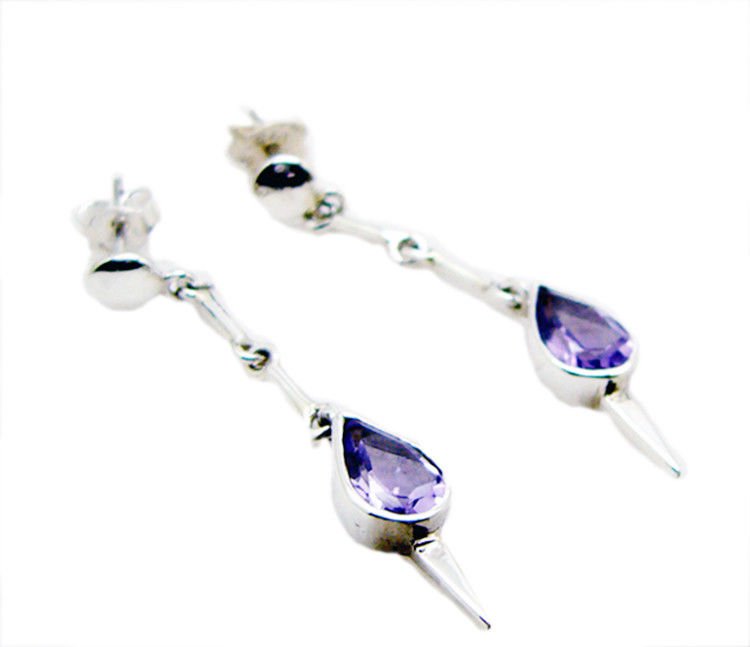 adorable Amethyst 925 Sterling Silver Purple Earring Natural exporter US