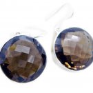 resplendent Smoky Quartz 925 Sterling Silver Brown Earring genuine normaly US