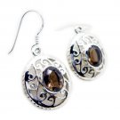 attractive Smoky Quartz 925 Sterling Silver Brown Earring Natural regular US
