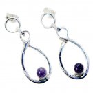 comely Amethyst 925 Sterling Silver Purple Earring Natural jewellery US