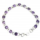 Amethyst Designer Silver Bracelet 925 Solid Sterling Silver Jewelry US