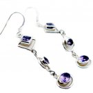 elegant Amethyst 925 Sterling Silver Purple Earring Natural jaipur US