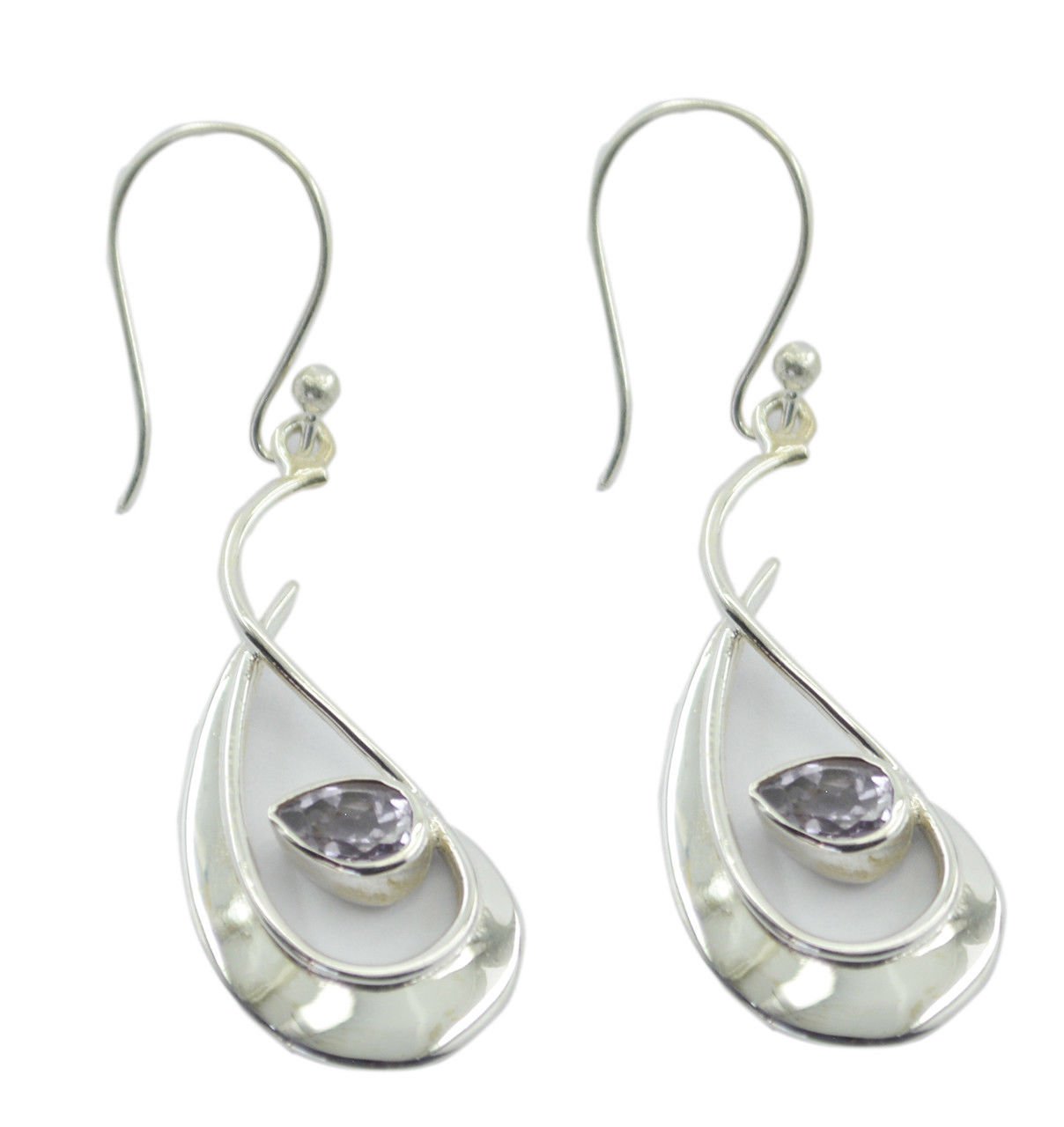 appealing Amethyst 925 Sterling Silver Purple Earring Natural wholesale US