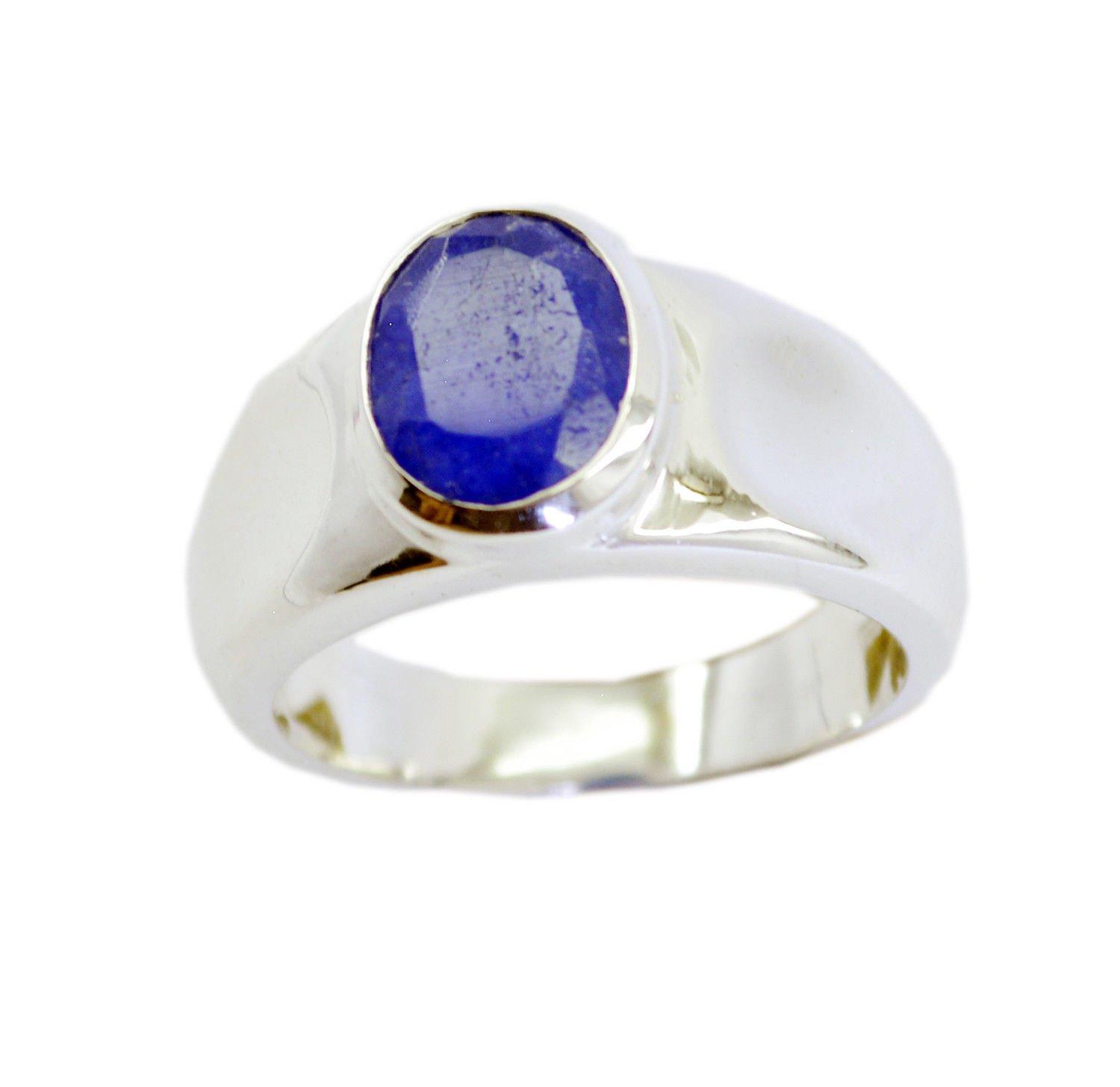 inviting Blue Shappire CZ 925 Sterling Silver Blue Ring Natural handcrafted US
