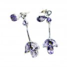 attractive Amethyst 925 Sterling Silver Purple Earring Natural handcrafted US