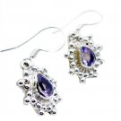 fascinating Amethyst 925 Sterling Silver Purple Earring genuine jewellery US