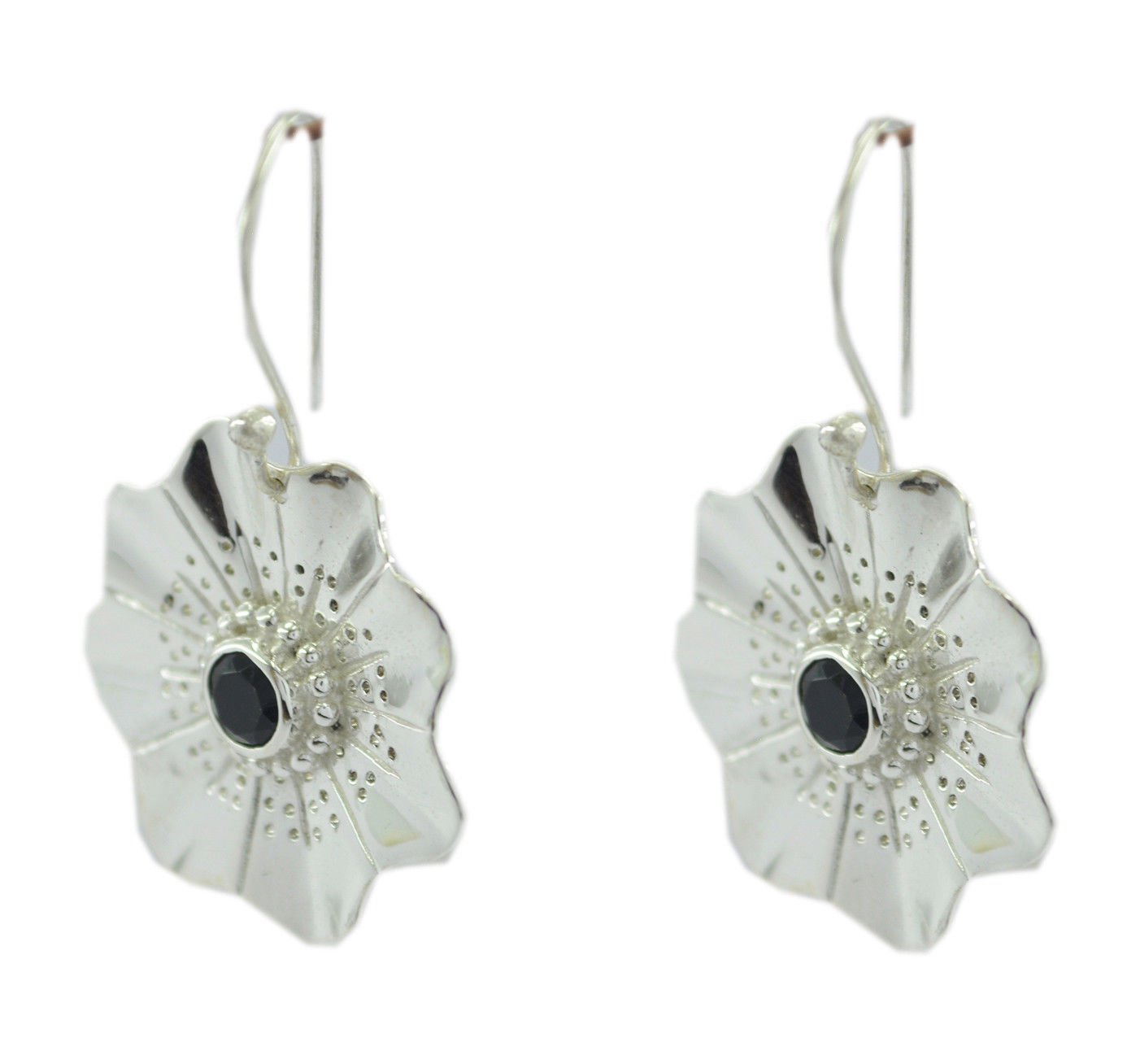 ideal Black Onyx 925 Sterling Silver Black Earring genuine regular US