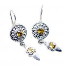 bewitching Citrine 925 Sterling Silver Yellow Earring genuine handcrafted US