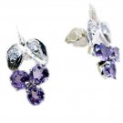 splendiferous Amethyst 925 Sterling Silver Purple Earring Natural suppiler US