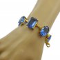 ideal Blue Shappire CZ Gold Plated Blue Bracelet Natural india US gift