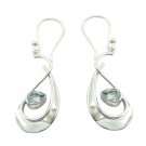 charming Blue Topaz 925 Solid Sterling Silver Blue Earring Natural gemstone US