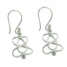 fair Blue Topaz 925 Sterling Silver Blue Earring genuine simply US