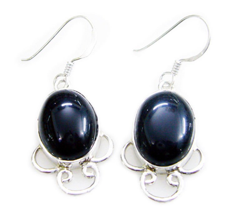 handsome Black Onyx 925 Sterling Silver Black Earring Natural gemstone US