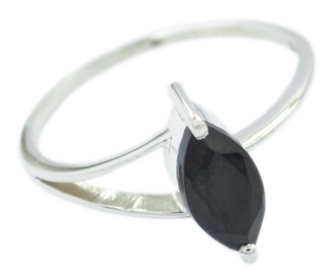 fascinating Natural Black onyx Black Gemstone Silver Ring gift for kids US SZ6-9