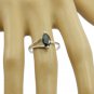 fascinating Natural Black onyx Black Gemstone Silver Ring gift for kids US SZ6-9