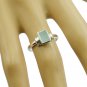 attractive Natural Chalcedony Blue Gemstone Silver Ring gift for friend US SZ5-9