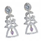 handsome Multi CZ 925 Solid Sterling Silver Multi Earring genuine ordinary US