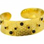 fine Multi Gemstone Gold Plated Multi Bangle genuine freely US gift