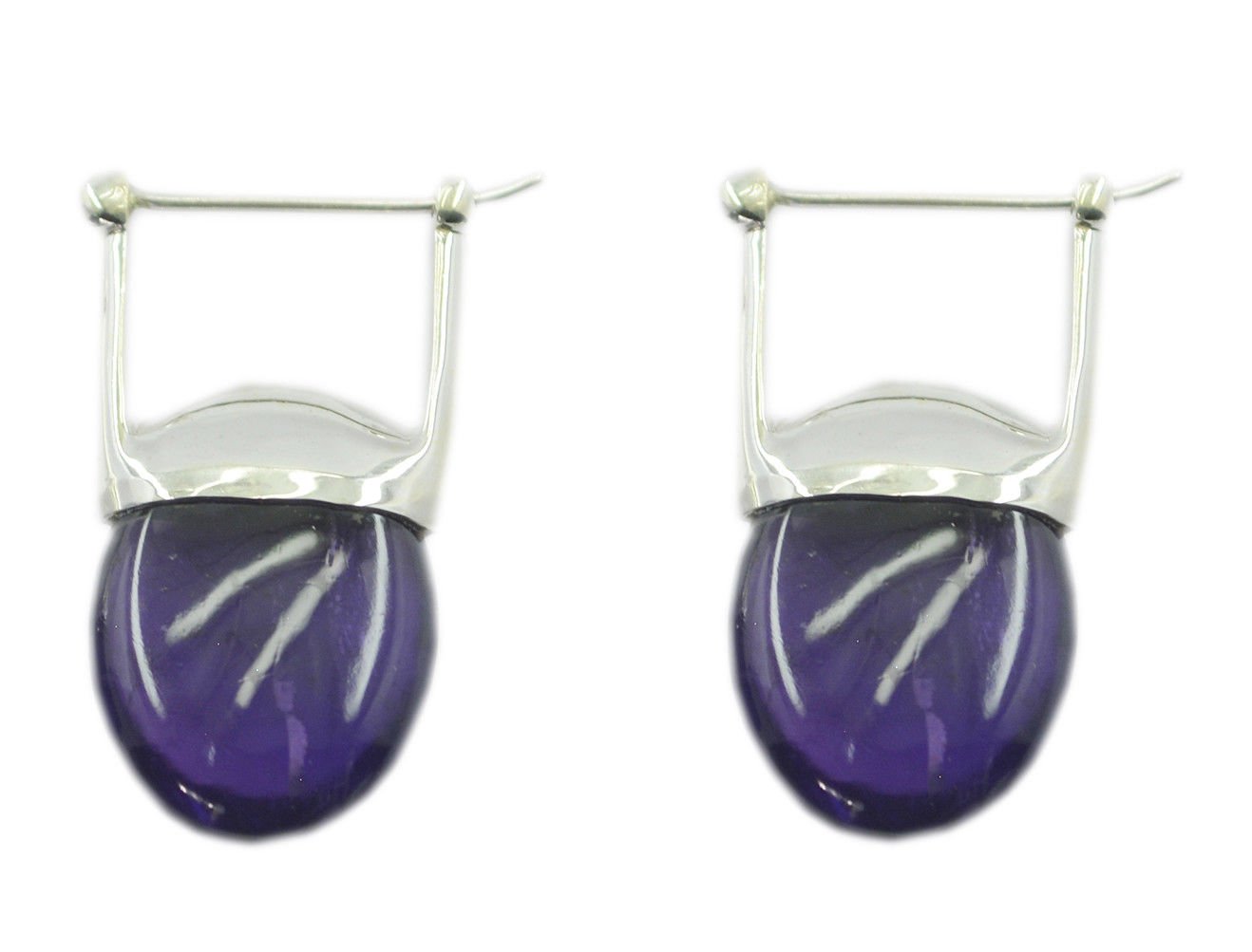 bewitching Amethyst 925 Sterling Silver Purple Earring genuine wholesales US