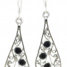 appealing Black Onyx 925 Sterling Silver Black Earring genuine supplies US