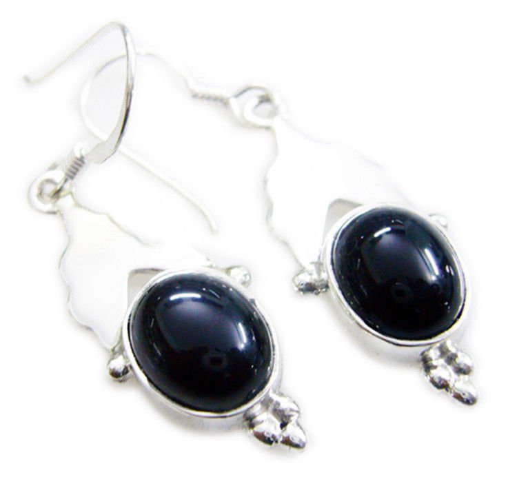 exquisite Black Onyx 925 Sterling Silver Black Earring Natural common US