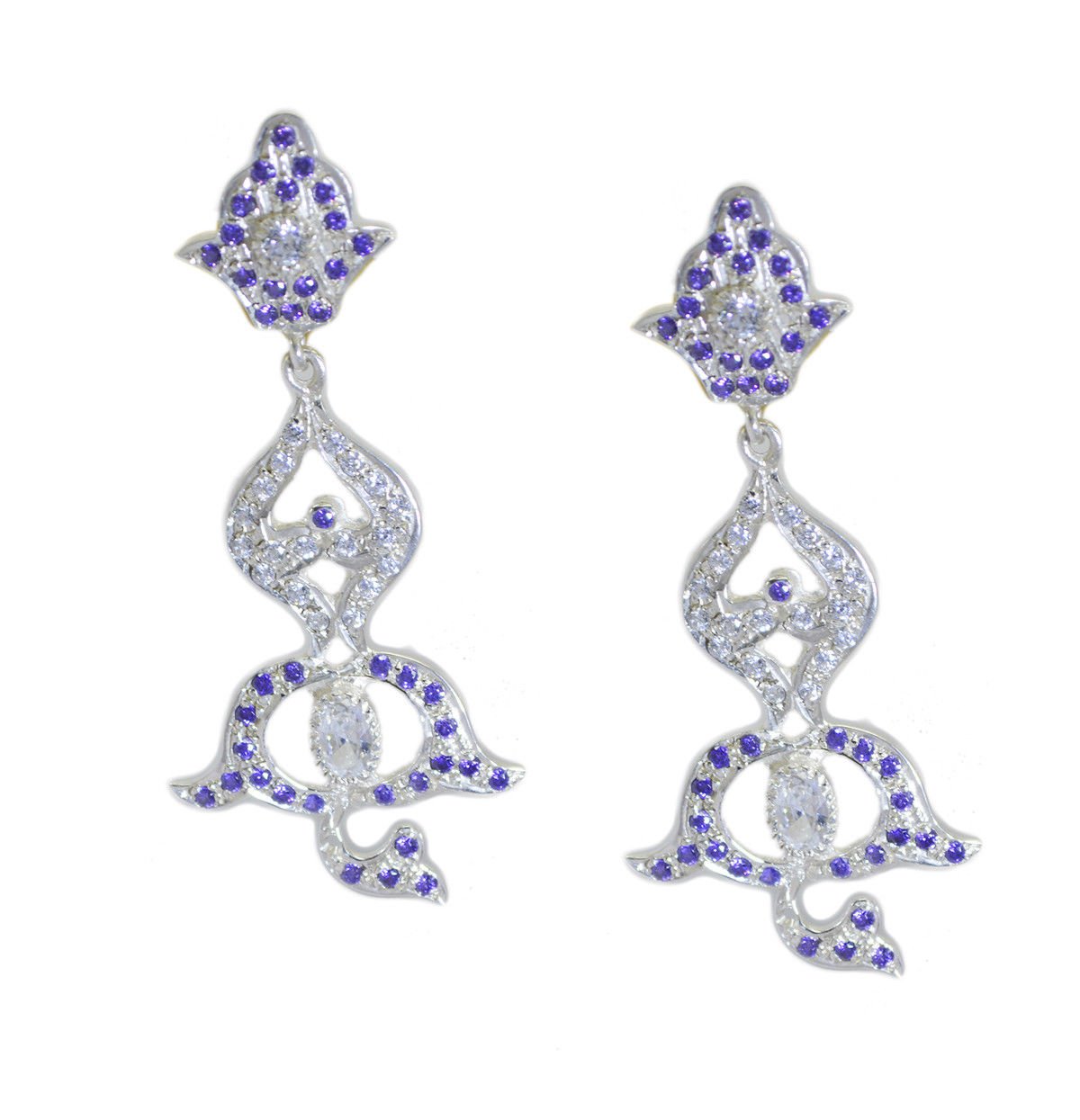 bewitching Amethyst 925 Solid Sterling Silver Purple Earring Natural regular US