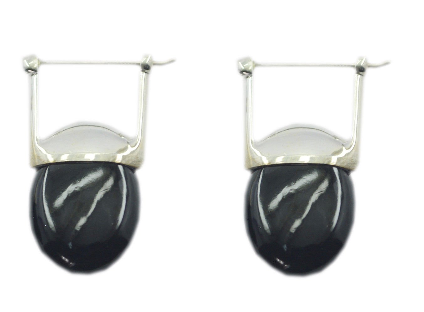 fascinating Black Onyx 925 Sterling Silver Black Earring Natural gemstones US
