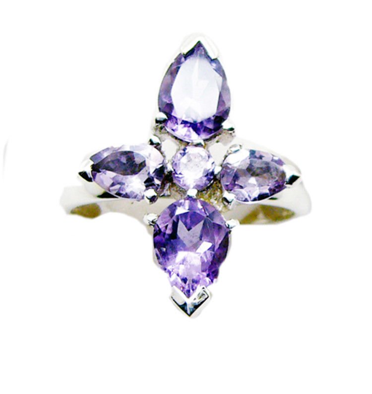 ideal Amethyst 925 Sterling Silver Purple Ring genuine suppiler US