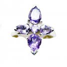 ideal Amethyst 925 Sterling Silver Purple Ring genuine suppiler US
