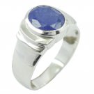 Genuine Lapis Lazuli Gemstones Silver Ring gift for christmas day US SZ 4-13
