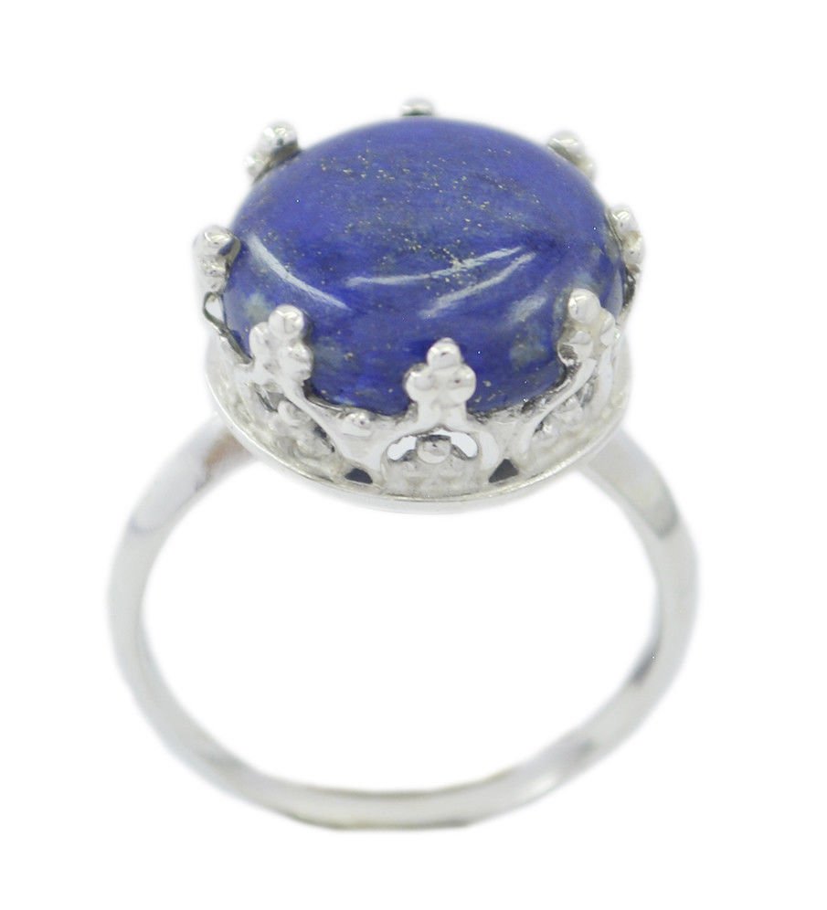Natural Lapis Lazuli Multicolor Gemstone Silver Ring gift for black Friday US SZ