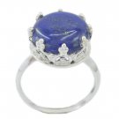 Natural Lapis Lazuli Multicolor Gemstone Silver Ring gift for black Friday US SZ