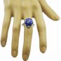 Natural Lapis Lazuli Multicolor Gemstone Silver Ring gift for black Friday US SZ