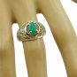 seemly real Green onyx Green Gems Silver Ring gift for husband US SZ 4-11