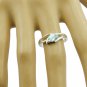 Genuine Blue Topaz Blue Gemstones Silver Ring gift for new years day US SZ 4-14