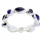 pretty real Amethyst Purple Gems Silver Ring gift for christmas US SZ 5-14