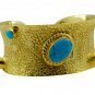 appealing Turquoise Gold Plated Multi Bangle Natural gemstone US gift
