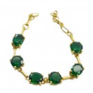 fine-looking Emerald CZ Gold Plated Green Bracelet Natural simply US gift