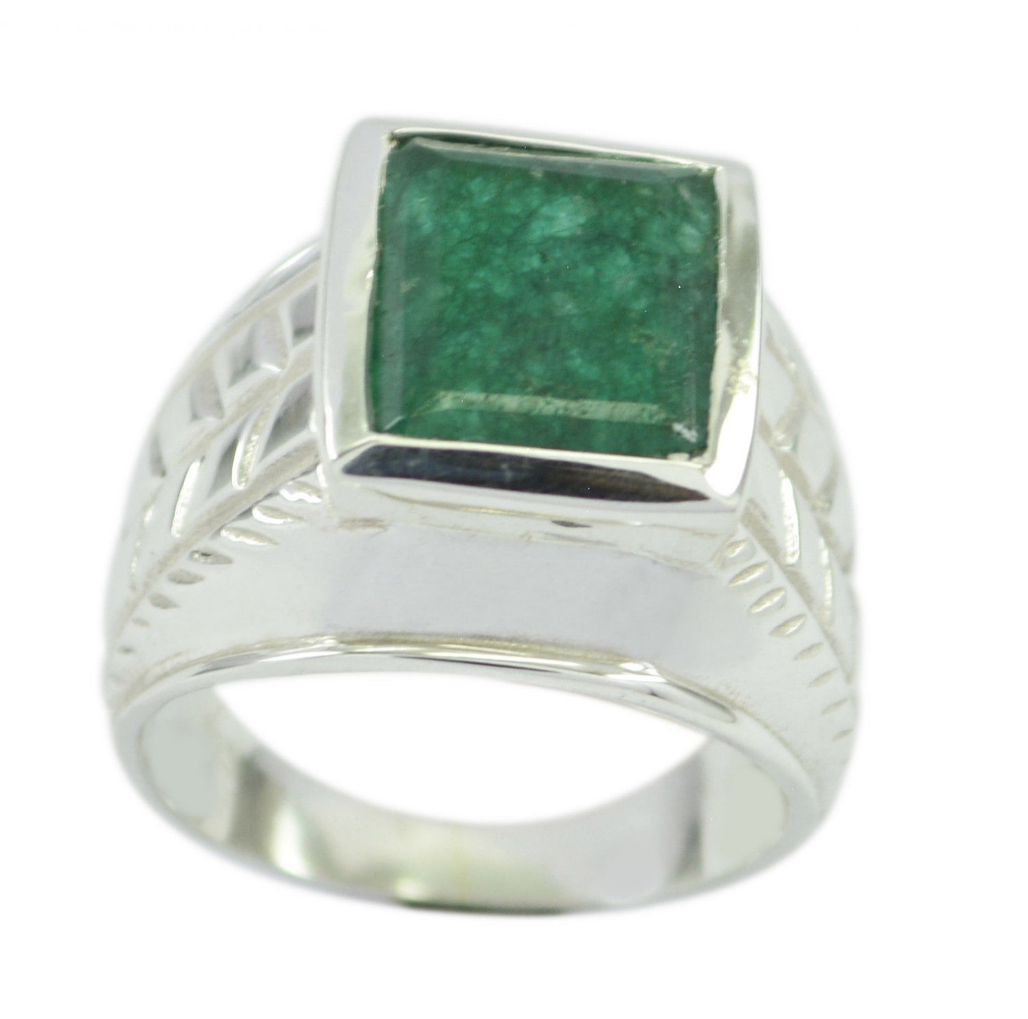 exquisite Indian Emerald 925 Sterling Silver Green Ring genuine wholesale US