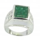 exquisite Indian Emerald 925 Sterling Silver Green Ring genuine wholesale US