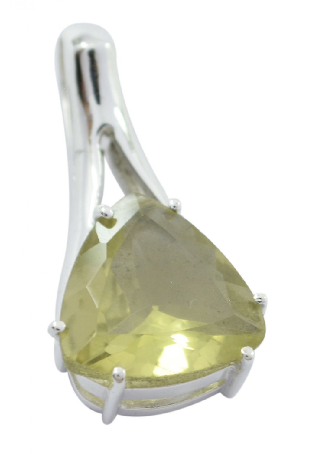 fascinating Lemon Quartz 925 Sterling Silver Yellow Pendant Natural indian US