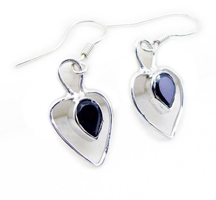 fine-looking Black Onyx 925 Sterling Silver Black Earring genuine jewelry US