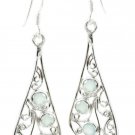 fine-looking Blue Chalcedony 925 Sterling Silver Blue Earring genuine jewelry US