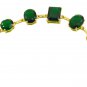resplendent Emerald CZ Gold Plated Green Bracelet genuine india US gift