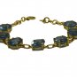 pleasing Blue Topaz CZ Gold Plated Blue Bracelet Natural jaipur US gift