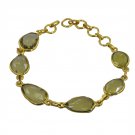 comely Lemon Quartz Gold Plated Yellow Bracelet Natural indian US gift